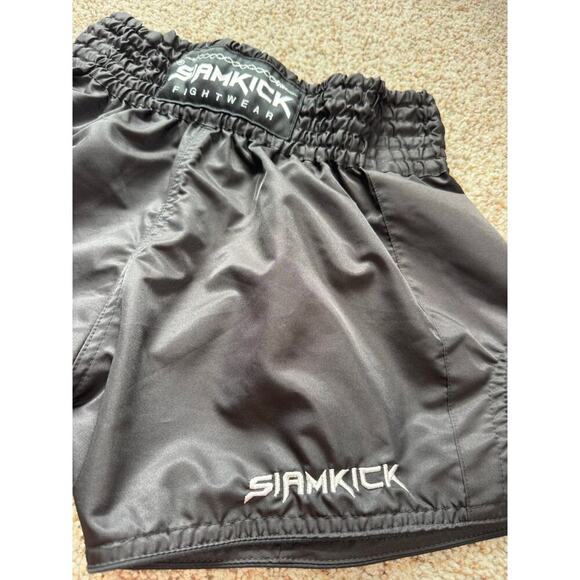 SIAMKICK Fightwear "Core Midnight" Muay Thai shorts; size Men's XL; Black - Picture 8 of 8